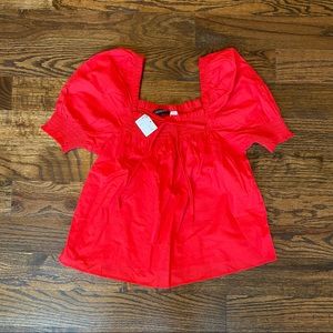 NWT Divided Red Blouse
